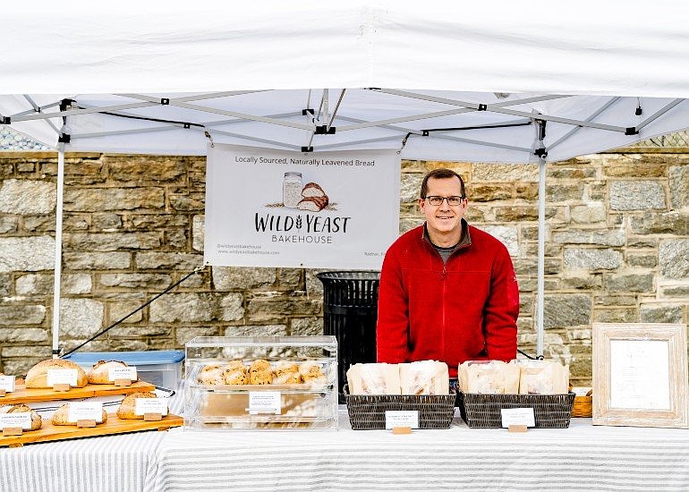 While he's been managing a home bakery and selling his wares at farmers' markets, local vendors, and even his loyal subscribers (yes, he has a sourdough subscription) baker John Goncher will soon have a shop in Wayne. (Image courtesy of Wild Yeast Bakehouse)