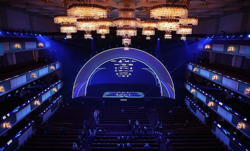 General view inside the venue before the FIFA World Cup 2026 Final Draw at John F. Kennedy Center for the Performing Arts in Washington, D.C. on Friday.