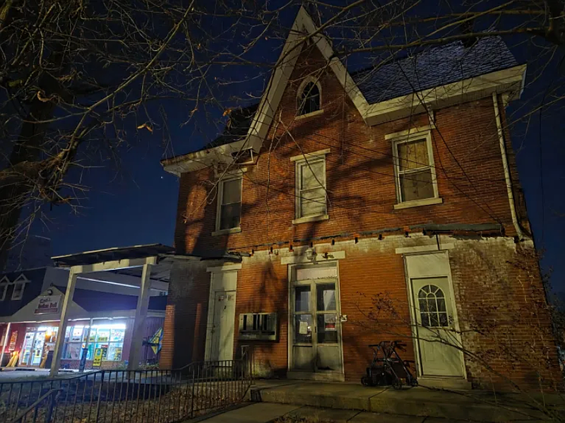 A house at 215 South Broad Street in Lansdale, just south of Rani’s Indian Deli, could be redeveloped into a complex of five townhouses, as seen on Wednesday night, Dec. 3 2025.