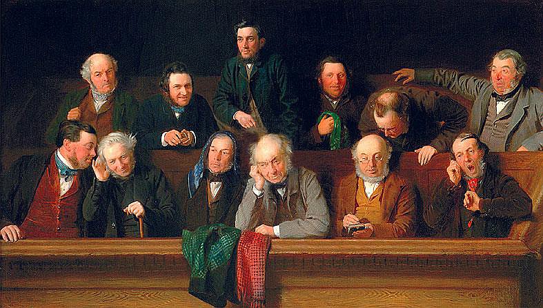 "The Jury" by John Morgan, painted in 1861.