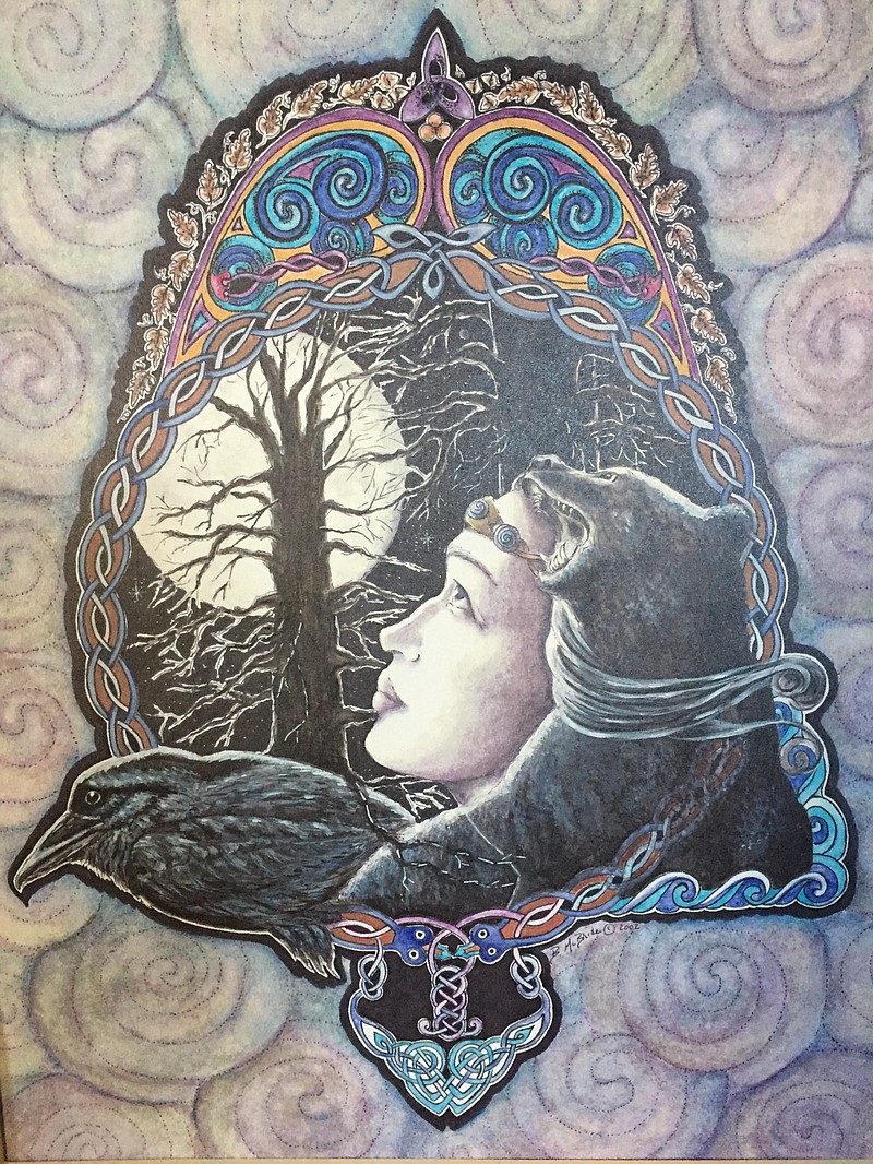 “Dark Into Light,” mixed media by Bernadette McBride (Credit: BCCC)