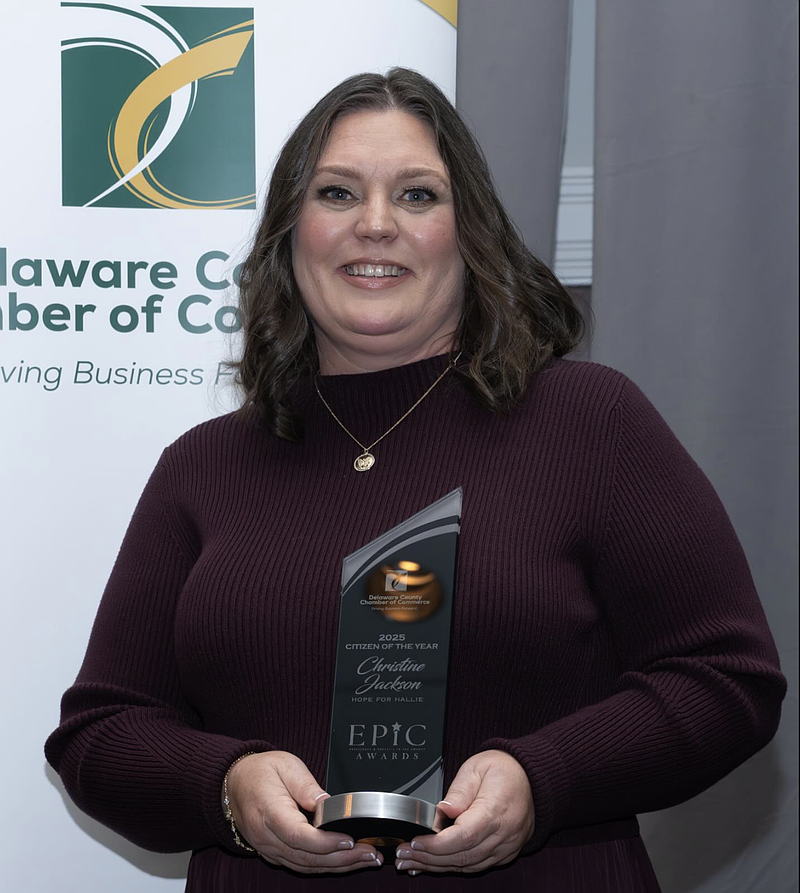 Christine Jackson is the Delaware County Chamber of Commerce's Citizen of the Year. (Image courtesy of the Delaware County Chamber of Commerce)