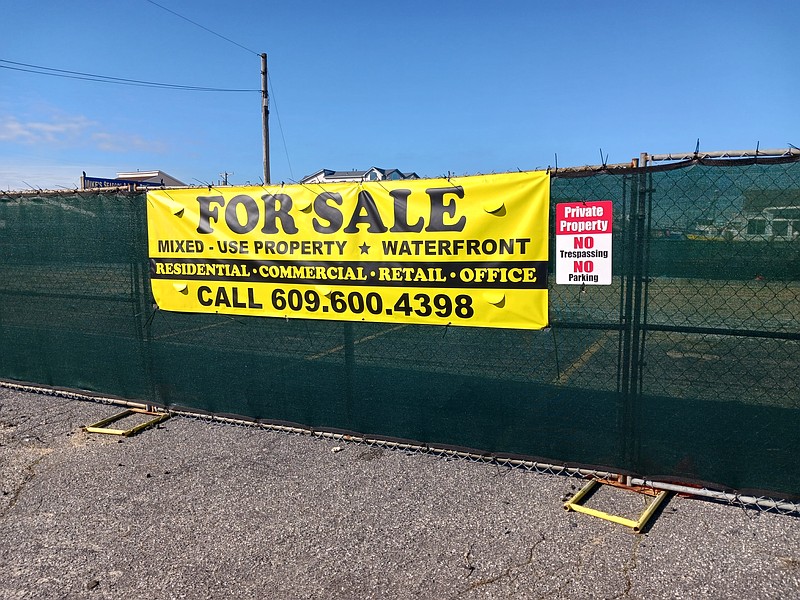 The "For Sale" sign touts the potential options for development of the site at 4210 Park Road in Sea Isle City.