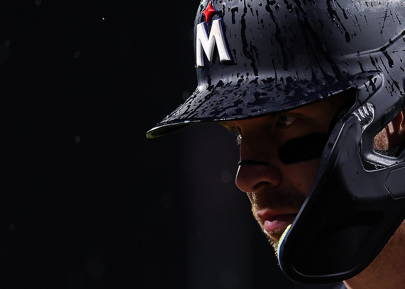 Sep 27, 2025; Philadelphia, Pennsylvania, USA; Minnesota Twins catcher Ryan Jeffers (27) prepares to bat during the seventh inning against the Philadelphia Phillies at Citizens Bank Park. Mandatory Credit: Bill Streicher-Imagn Images