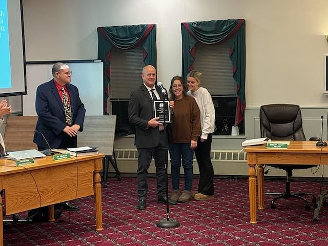 Kevin Boyer was honored by the Media Borough Council for 12 years of service. (Image courtesy of Media Borough)
