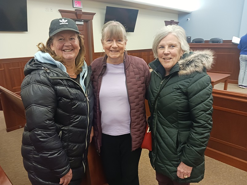 Sea Isle City residents, from left, Cheryl Borysowski, Cathy O'Brien and Maureen Renzi want to see the proposed pickleball fees rolled back.