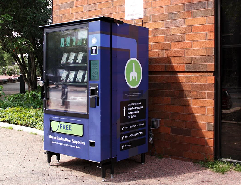 An example of a Harm Reduction Supplies vending machine that will populate Montgomery County. (Credit: Facebook.com)