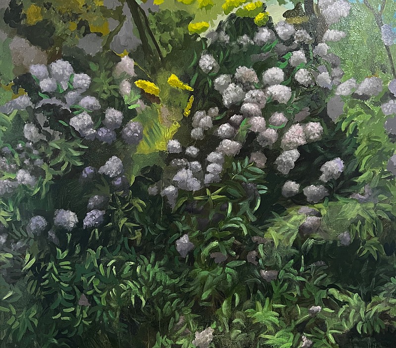 Zvezdana Stojmirovic (aka. Ana Stoy) with “Tender Days (Zehr Fields)” from the “Renewal” series. The art exhibition “Renewal: Zvezdana Stojmirovic (aka Ana Stoy)” will be on display Jan. 20-March 5 in the Montco Cultural Center Theater Gallery at Montgomery County Community College in the Science Center building of the Blue Bell Campus. Photo by Patrick Rodgers