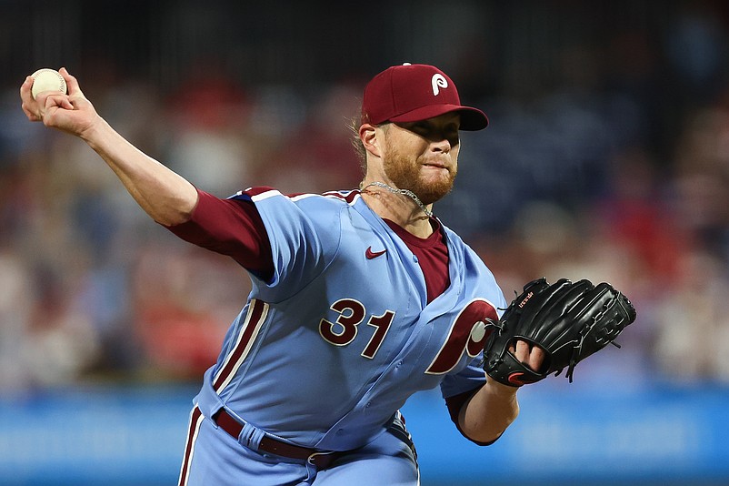 Sep 28, 2023; Philadelphia, Pennsylvania, USA; Philadelphia Phillies relief pitcher Craig Kimbrel (31) throws a pitch during the ninth inning against the Pittsburgh Pirates at Citizens Bank Park. Mandatory Credit: Bill Streicher-USA TODAY Sports