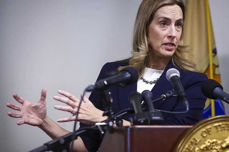 Gov. Mikie Sherrill said the Trump administration is "wholesale lying" to Americans about the fatal shooting of a Minneapolis nurse. (Photo by Dana DiFilippo/New Jersey Monitor)
