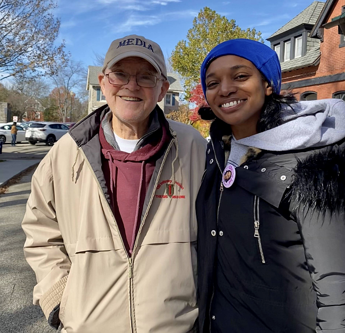 Media Borough Mayor Joi Washington, right, greeted residents via the Borough's website. (Image courtesy of Media Borough)