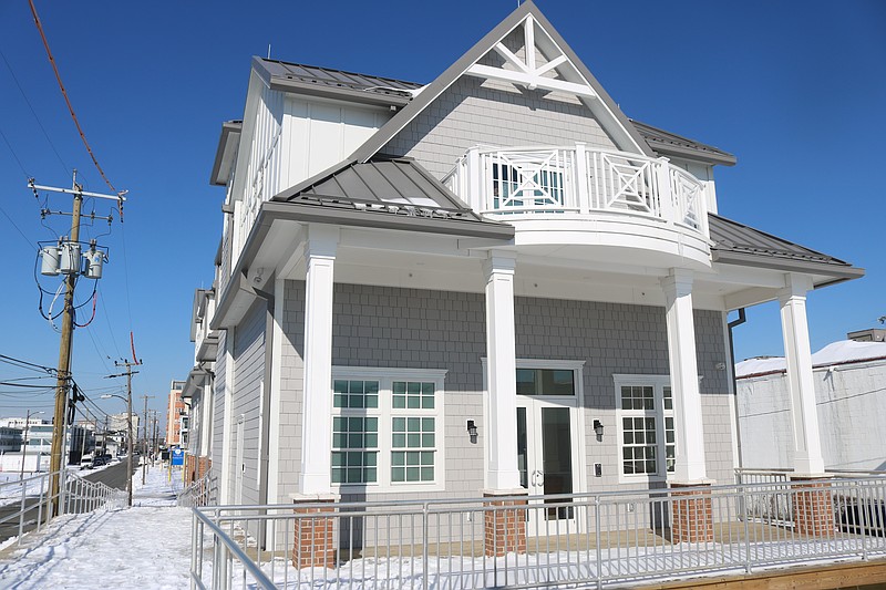 The front entrance of the new $6.1 million police substation overlooks the Boardwalk at Eighth Street.