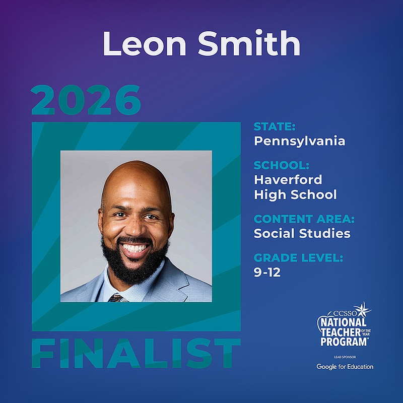 Leon Smith, a teacher at Haverford High School, is a finalist for a national Teacher of the Year recognition. (Image courtesy of SDHT)
