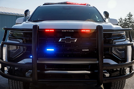 The emergency lights activated on a Pennsylvania State Police SUV. Credit: LevittownNow.com/PA Internet News Service