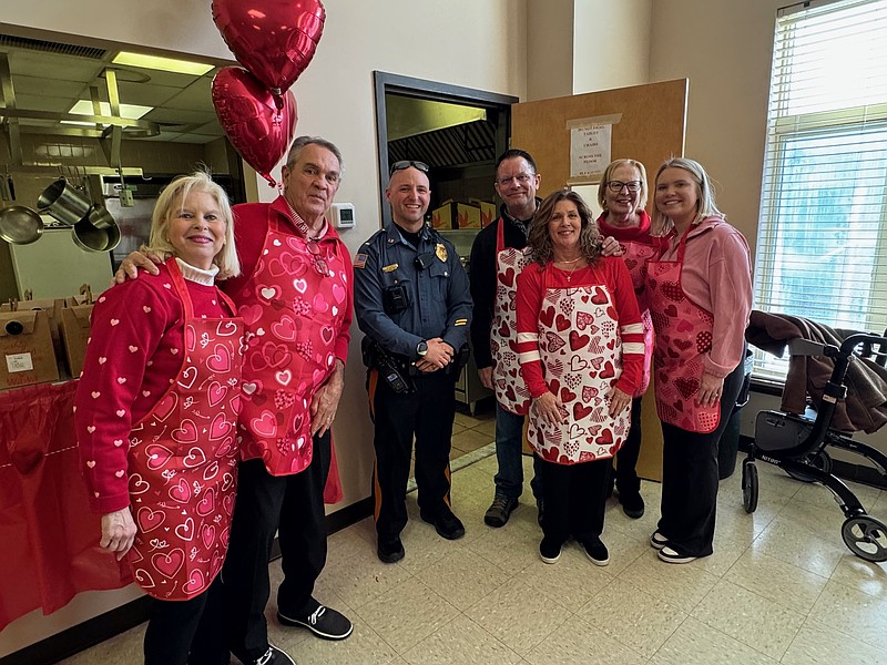 From left, luncheon hosts Angel and Jerome DiPentino, Lt. Nick Rettino, and staffers Justin and Staci Marino, Kathy Mazur and Lexi Schoen.