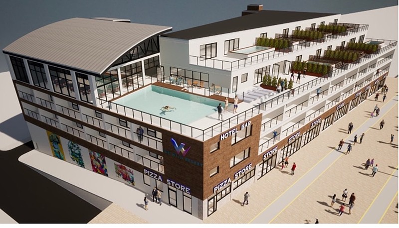 The Wild Resort, a new boutique hotel, will offer luxury accommodations when it opens for the summer in Wildwood. (Rendering courtesy of the Greater Wildwoods Tourism Improvement and Development Authority)