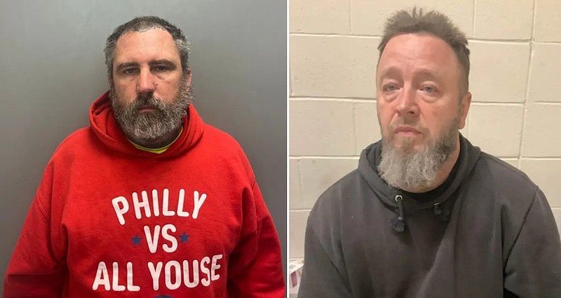 Jason Lawless, left, and George Hripto Jr. (Booking photo courtesy Montgomery County District Attorney)