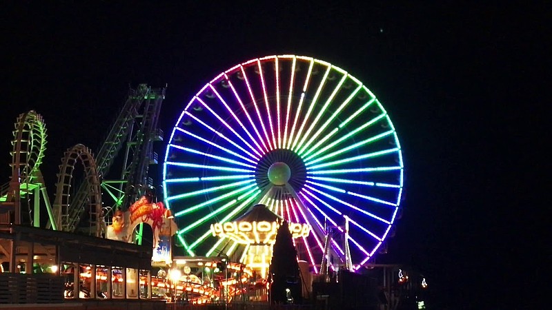 Standing 156 feet high, the Giant Wheel at Morey's Piers on the Wildwood Boardwalk is one of the tallest amusement rides on the East Coast. (Photo courtesy of YouTube)