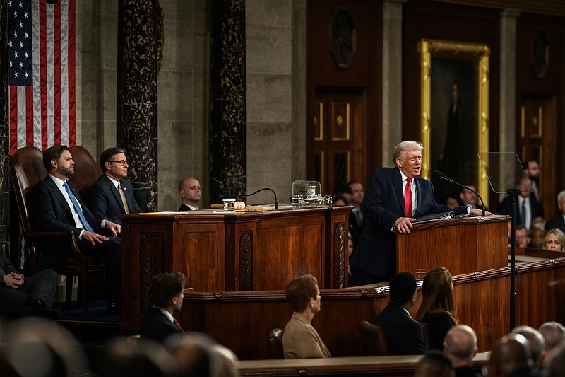 President Donald Trump delivers his State of the Union address, Tuesday, February 24, 2026, on the House floor of the U.S. Capitol in Washington, D.C. (Official White House Photo by Daniel Torok)