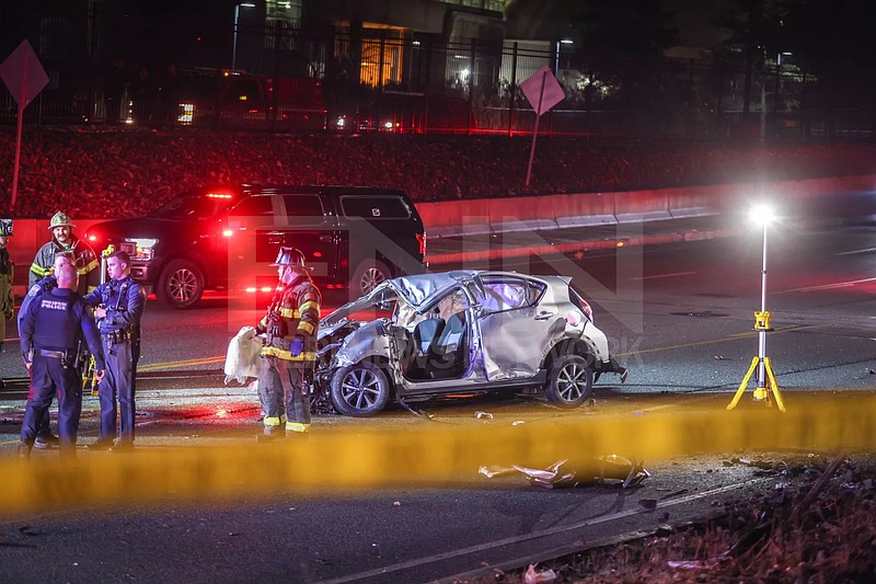 A vehicle crash in Upper Gwynedd has traffic closed along Sumneytown Pike Wednesday evening.