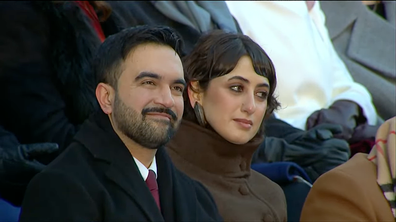 Zohran Mamdani and his wife - Photo by NYC Mayor's Office