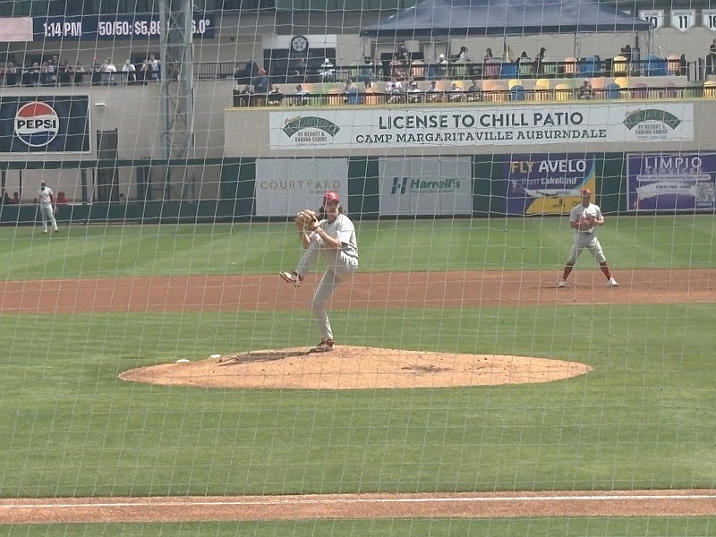 Chuck King pitches for the Phillies in a Grapefruit League game against the Detroit Tigers on March 16, 2026.(Credit: Maria SanFilippo)