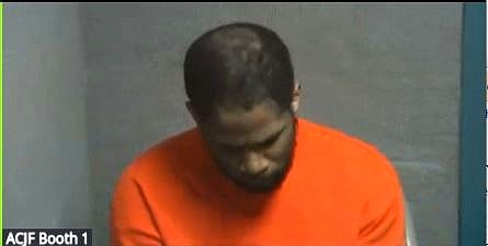 Vito Anderson continually looked around and did not face the camera during his virtual detention hearing March 18, 2026.