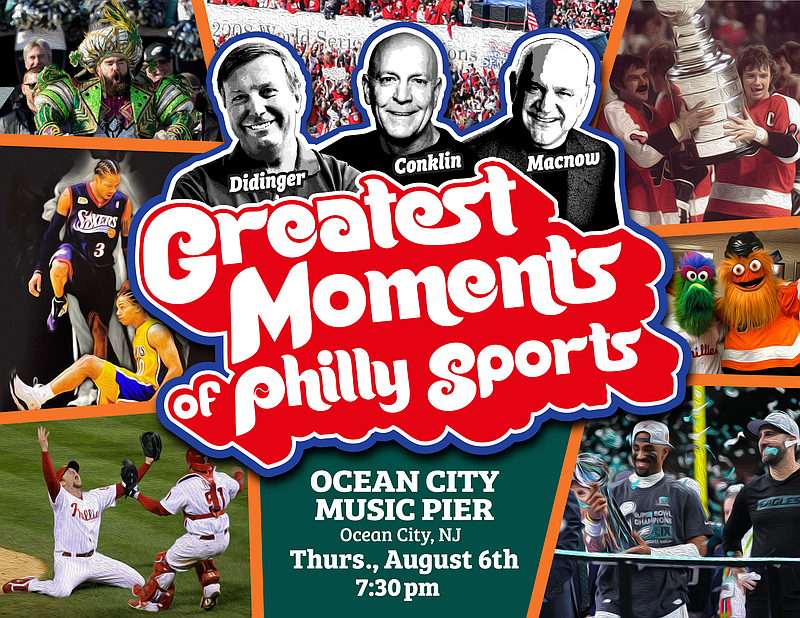 The show will feature Philadelphia sports personalities Ray Didinger, Glen Macnow and Joe Conklin. (Courtesy of Ocean City)