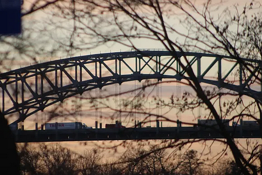 The Delaware River Turnpike Bridge in January 2026. (Credit: Tom Sofield/LevittownNow.com)