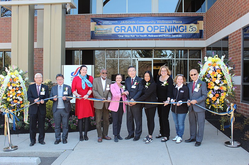 The first ribbon-cutting ceremony featured Pennsylvania Secretary of Human Services Dr. Val Arkoosh, Jaisohn Center CEO George Choe, and Montgomery County Commissioners Chair Jamila Winder, joined by State Senators Art Haywood, Tricia Pennycuick, and Maria Collett, Republic of Korea Philadelphia Head Consul Jae Yong Lee, Jaisohn Board Chair Brian Lee, and founding leader Dr. Henry Oh. (Credit: Jaisohn Center)
