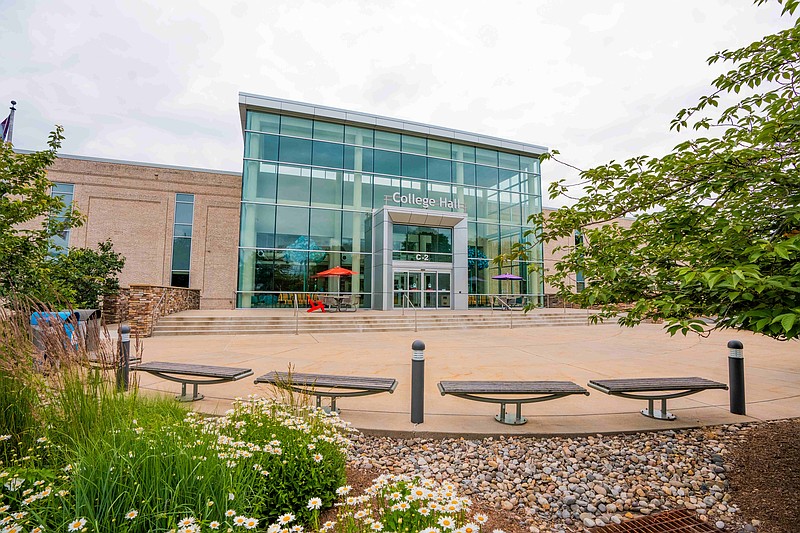 College Hall on the Blue Bell Campus of Montgomery County Community College. The College will hold spring open house events at its Pottstown and Blue Bell campuses April 11 and 25, respectively. Photo by Nick Savino, NGS Productions