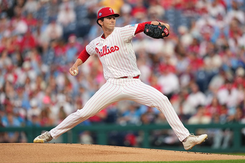 Mar 31, 2026; Philadelphia, Pennsylvania, USA; Philadelphia Phillies starting pitcher Andrew Painter (24) throws a pitch against the Washington Nationals in the first inning at Citizens Bank Park. Mandatory Credit: Kyle Ross-Imagn Images