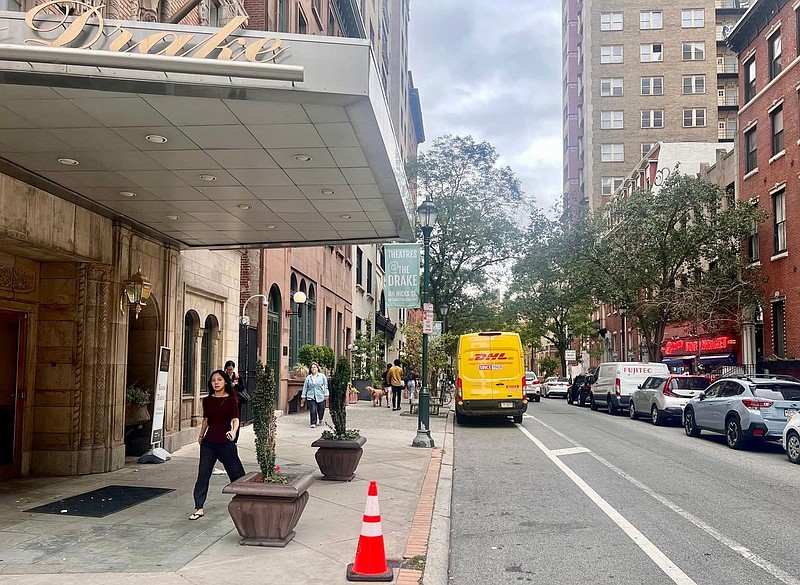 Delivery truck making delivery in bike lane, when stopping was legal. Photo by Stu Bykofsky