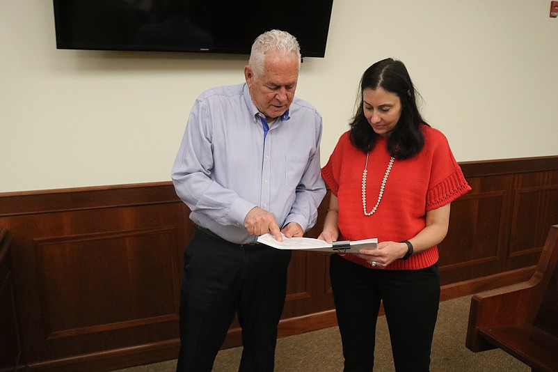Sea Isle City Municipal Auditor Leon Costello and Chief Financial Officer Jennifer McIver review the 2026 budget.