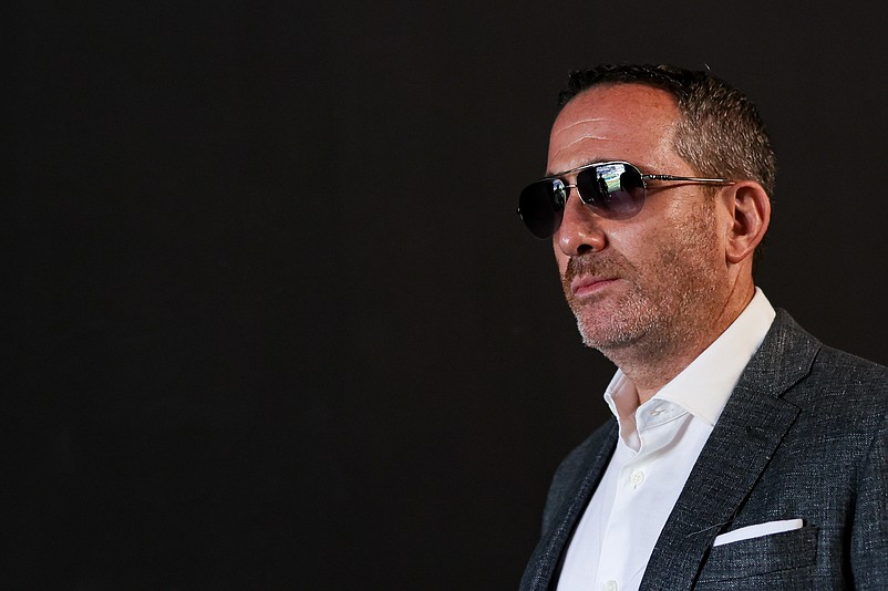 Sep 21, 2025; Philadelphia, Pennsylvania, USA; Philadelphia Eagles general manager Howie Roseman walk out of the team tunnel before a game against the Los Angeles Rams at Lincoln Financial Field. Mandatory Credit: Bill Streicher-Imagn Images