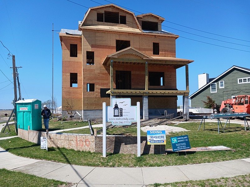 The accident occurred outside of this luxury home under construction at 100 Somerset Lane in Ocean City.