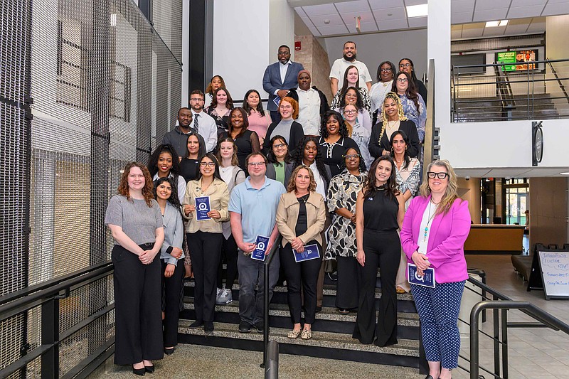 Montgomery County Community College’s Beta Alpha Chapter of Alpha Alpha Alpha National Honor Society for first generation college students recently welcomed 94 new members and celebrated with an induction ceremony on the Blue Bell Campus April 7. Photo by Linda Johnson