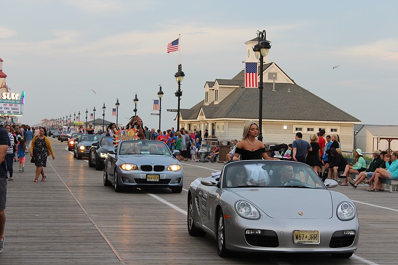Miss New Jersey contestants will parade down the Boardwalk while riding in convertibles. (Photo courtesy of Ocean City)