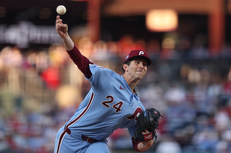 May 7, 2026; Philadelphia, Pennsylvania, USA; Philadelphia Phillies pitcher Andrew Painter (24) throws a pitch during the third inning against the Athletics at Citizens Bank Park. Mandatory Credit: Bill Streicher-Imagn Images