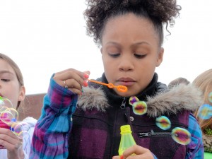 Syniah McDonald, 9, an Ocean City Primary School third-grader, blows bubbles during Bubbles 4 Autism Awareness Day on Wednesday, April 2. The Ocean City Board of Realtors will host Bubble Mania during the Air Festival on Saturday, Sept. 13, at the Ocean City Municipal Airport.