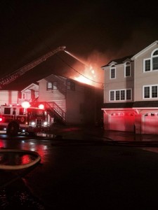 The Ocean City Fire Department battles a fire on W. 17th Street in Ocean City early on May 1, 2014. 