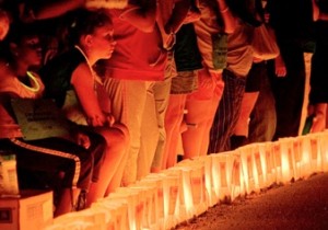 American Cancer Society Relay for Life luminary ceremony