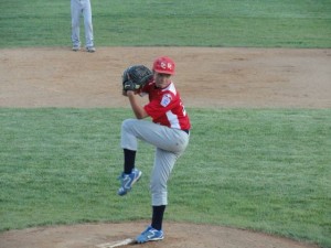 Brian Furey pitched five effective innings against a strong Toms River team.