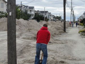 Central Avenue at the south end of Ocean City in the aftermath of Superstorm Sandy in October 2012.