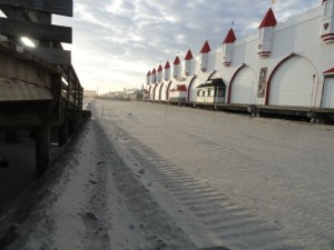 Boardwalk demolition in Ocean City, NJ