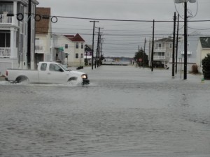 Street flooding at Third Street and West Avenue during a December 2014 nor'easter.