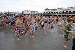 The annual First Plunge is scheduled for 2 p.m. Jan. 1, 2016 at Ninth Street Beach in Ocean City, NJ.