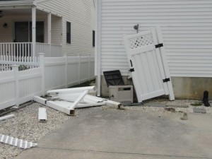 Freak winds from a front moving across Ocean City on Sunday (Jan. 4, 2015) damaged property on the 2800 and 2900 blocks of Simpson and Haven avenues.