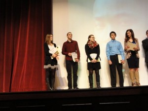 Gretchen Keyser, Benjamin Fischer, Darby Grant, Enrique Gayatan and Kathy Sykes were recognized for their service to the community.