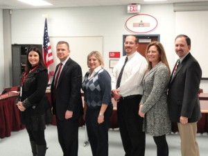 Ocean City Board of Education members starting new terms include (from left) Cecelia Gallelli-Keyes, Michael James, Fran Newman, William Holmes, Kristie Chisholm and Joe Clark.